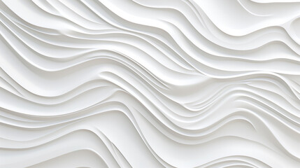 立体感のある抽象的な白いウェーブ模様の背景