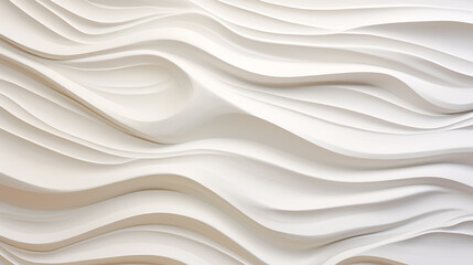 立体感のある抽象的な白いウェーブ模様の背景