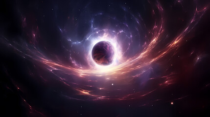 Obraz premium Cosmic illustration showing vibrant cosmic background