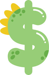 Adorable Dinosaur-Themed Numbers and Symbols