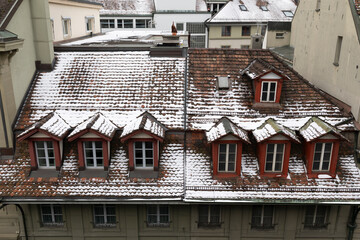 Faade of old house in Bern, Switzerland
