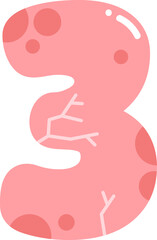 Cute Pink Cracked Style Numbers and Symbols