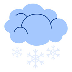 cloud snow hand drawn illustration
