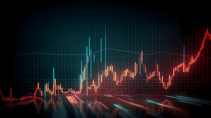 Stock market abstract background, economic and infographic concept