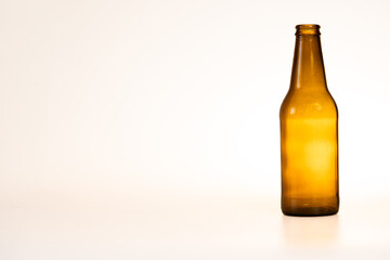 one bottle on white background, recycling