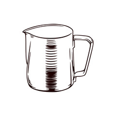 milk jug coffee outline illustration