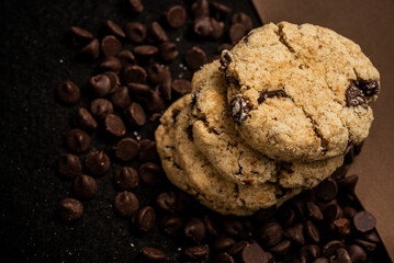 Chocolate chips homemade vegan cookies