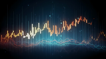 Stock market information technology concept illustration, illustration that can be used to analyze financial statements