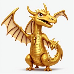 Fototapeta premium 3D dragon on the transparent background