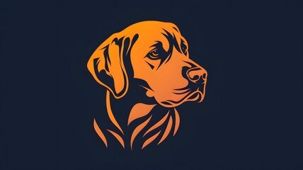 labrador retriever dog logo vector illustration --ar 16:9 --v 6