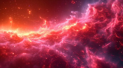Explosions in an abstract style with red and pink shades, as if it are sparks of l