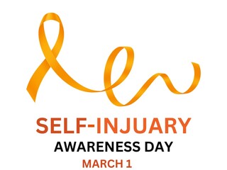 Self- injury awareness day SIAD, March 1 - obrazy, fototapety, plakaty