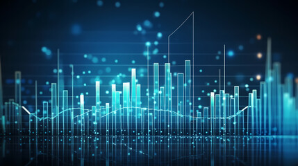 Fototapeta premium Stock market information technology concept illustration, illustration that can be used to analyze financial statements