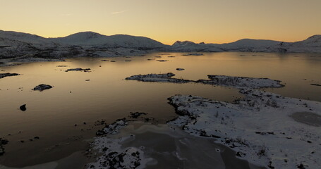 Arctic Embrace: Norway's Winter Archipelago at Dusk