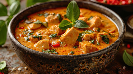 Photo of Curry with veal and coconut mi - obrazy, fototapety, plakaty