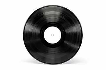 Isolated black vinyl on white background