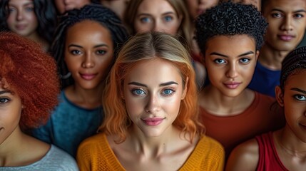 Obraz premium A lot of diverse people on a white backgroun