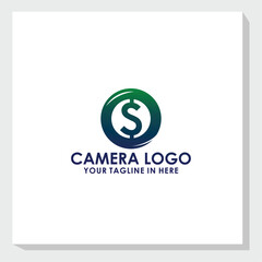 Obraz premium simple camera logo design vector, photography logo inspiration, technology brand identity