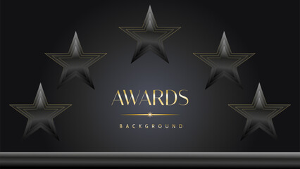 Modern dark black and golden slant lines luxury background. Premium award background. Modern abstract design template.