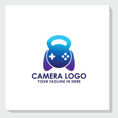 simple camera logo design vector, photography logo inspiration, technology brand identity