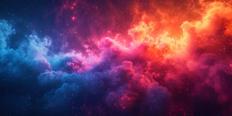 Obraz premium Abstract clouds of colored spots floating in zero gra