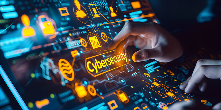 Cybersecurity holographic digital business hub device