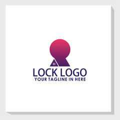 key logo design template, security logo concept