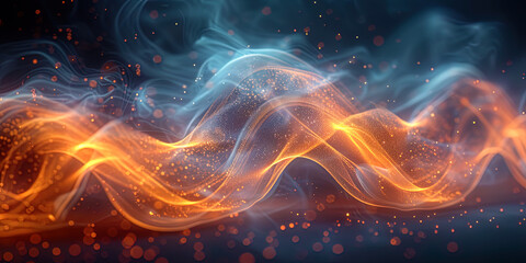 A texture background with soft cascades of smoke, forming smooth curves and adding a mysterious lo