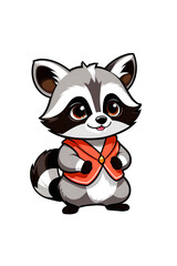 Cute raccoon illustration