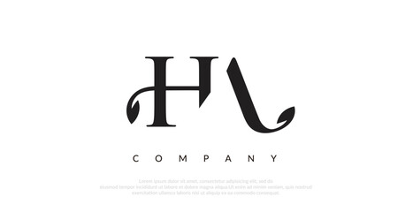 Initial HA Logo Design Vector 