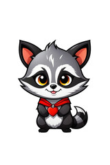 Cute raccoon illustration