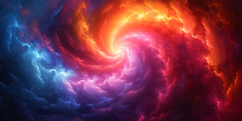 Kaleidoscopic vortices of light and color, creating a feeling of endless harmon