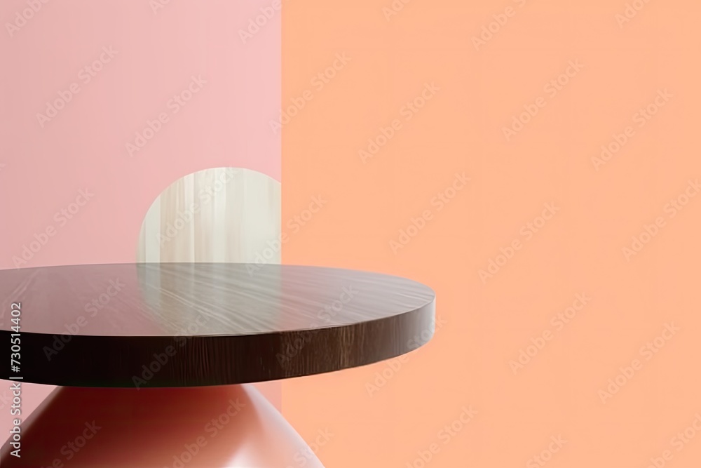Aufkleber cosmetic brown background minimal and premium podium display for product presentation branding and p