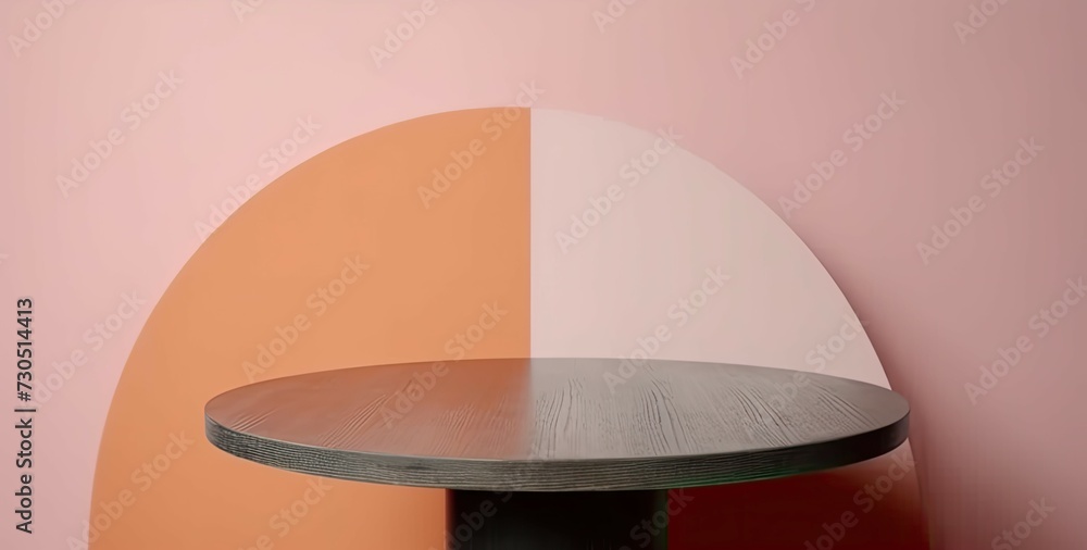 Aufkleber cosmetic brown background minimal and premium podium display for product presentation branding and p