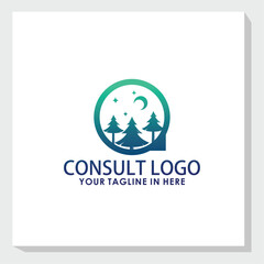 consult logo design vector, communication logo inspiration