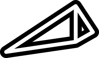 Triangle bold line shape. Geometric element