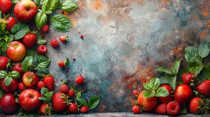 Culinary background with watercolor paints that create the effect of tenderness and appetizing for the blog about coo - obrazy, fototapety, plakaty