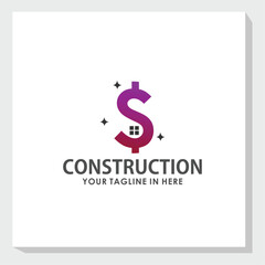 building logo concept design vector, construction logo design inspiration