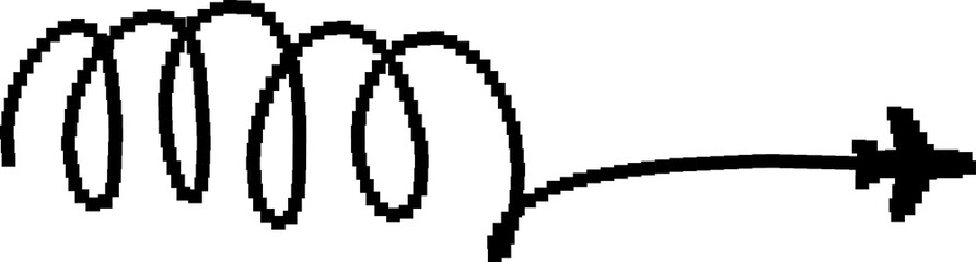 Obraz premium 8 bits of airplane routes pixels