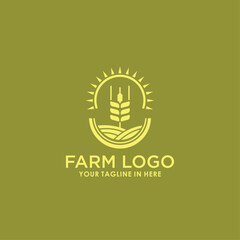 farm vintage logo design vector, agriculture logo inspiration