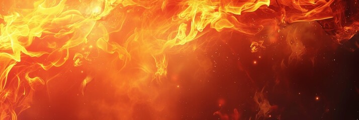 Vivid depiction of a firestorm with bright sparks and intense warm colors