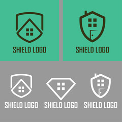 shield logo design concept, security logo inspiration