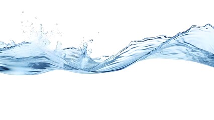 dynamic wave of Water flowing gracefully isolated