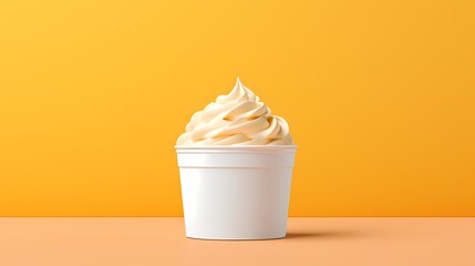 empty ice cream passion fruit mockup for packaging design