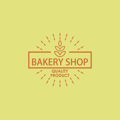 bakery shop logo design vector, food logo inspiration