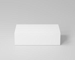 blank white product packaging paper cardboard box. 3d Render Illustration.