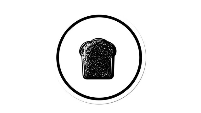 Bread Icon of nice animated for your videos easy to use with Transparent Background