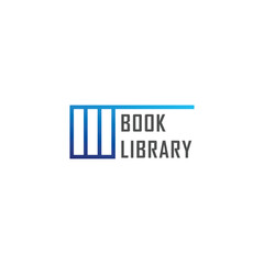 library logo design concept, education logo inspiration