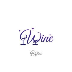 Fototapeta na wymiar wine vintage logo design concept, bar and cafe logo inspiration