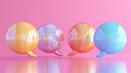 AI art, colorful speech bubble background